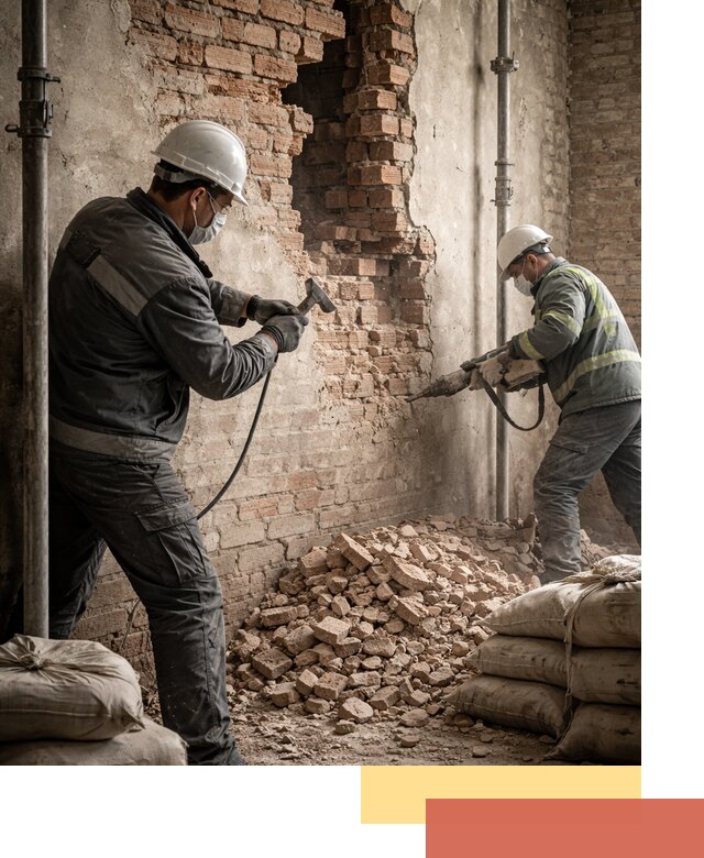 Демонтаж кирпичных стен в Камне-на-Оби быстро и безопасно