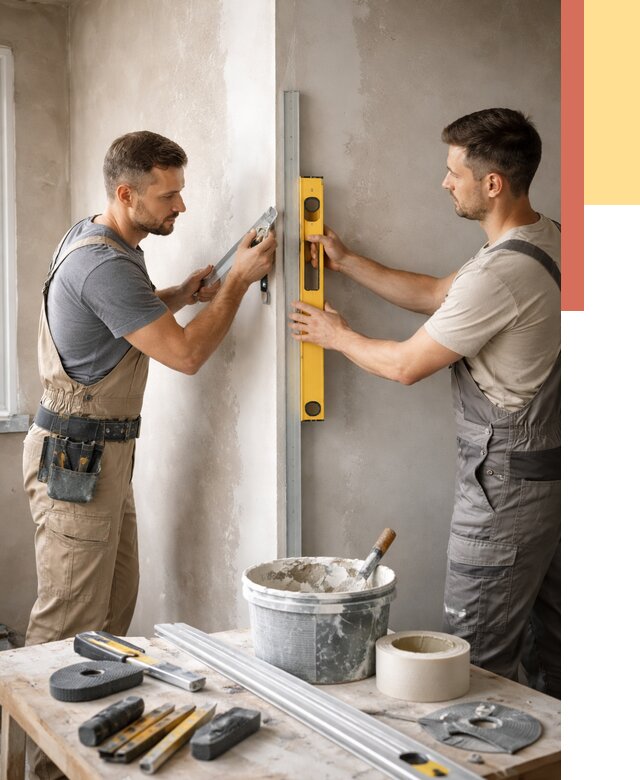 Выведение углов стен в Камне-на-Оби от 1878 руб. быстро и недорого | ОТДЕЛОЧНИК-Кно