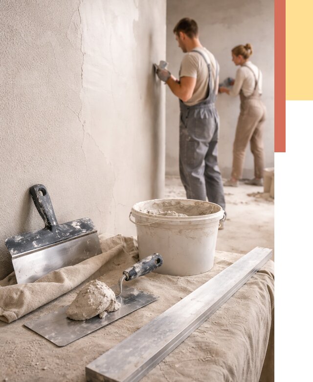 Штукатурка стен гипсовая в Камне-на-Оби от 4568 руб/м2 — быстро и недорого | ОТДЕЛОЧНИК-Кно