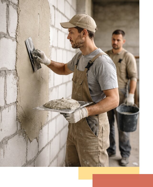 Штукатурка стен из газобетона в Камне-на-Оби под ключ