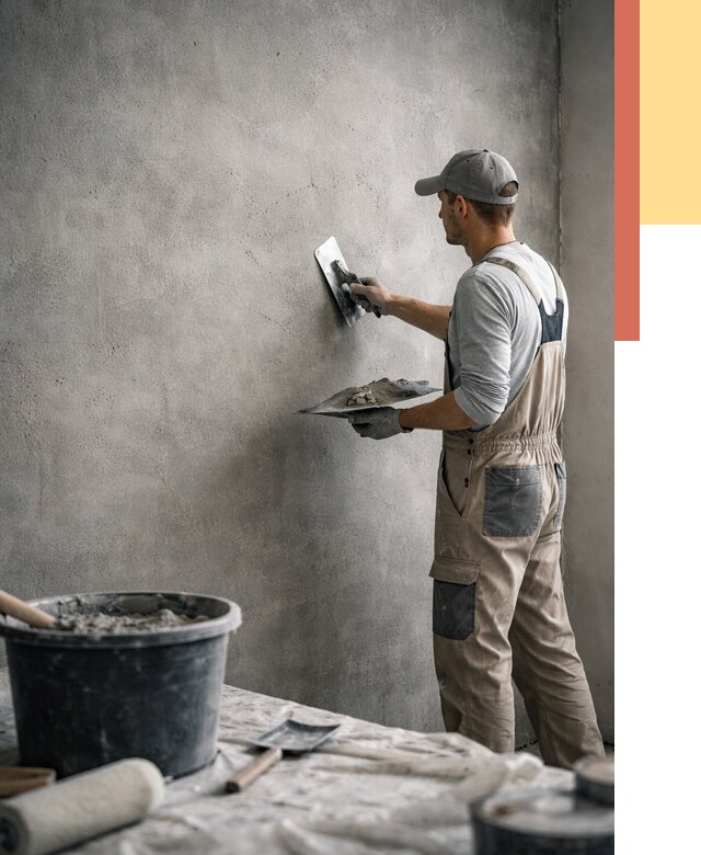 Декоративная штукатурка под бетон в Камне-на-Оби от 2538 руб./м² — нанесение под ключ | ОТДЕЛОЧНИК-Кно