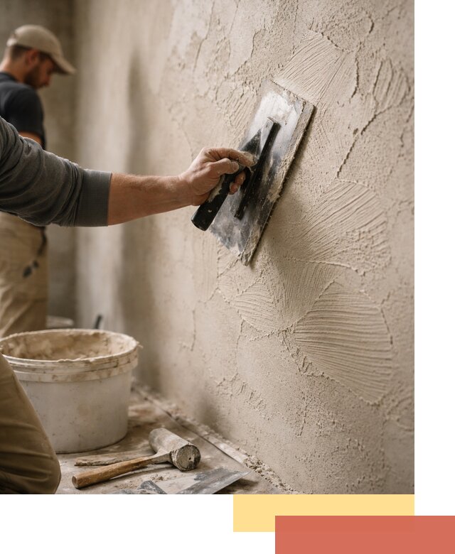 Фактурная штукатурка стен в Камне-на-Оби — монтаж, отделка, реставрация