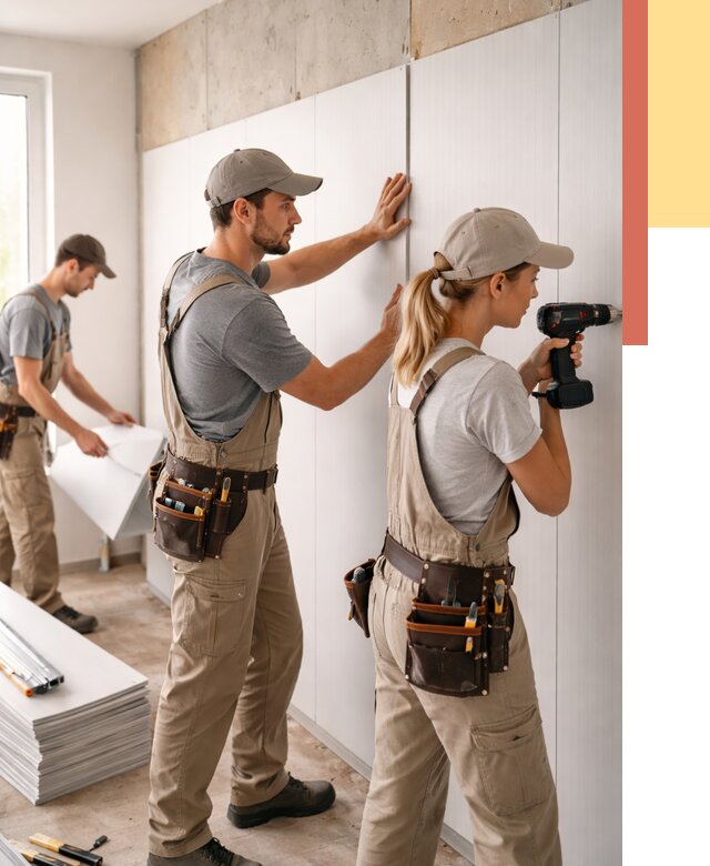 Монтаж ПВХ панелей на стены в Камне-на-Оби от 457 руб/м2 — быстро и недорого | ОТДЕЛОЧНИК-Кно