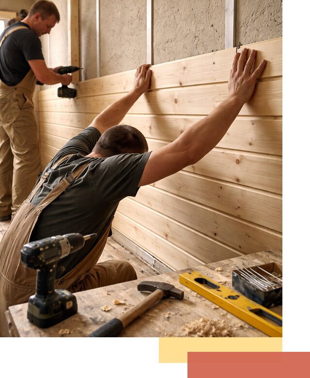 Монтаж деревянной вагонки на стены в Камне-на-Оби быстро и качественно