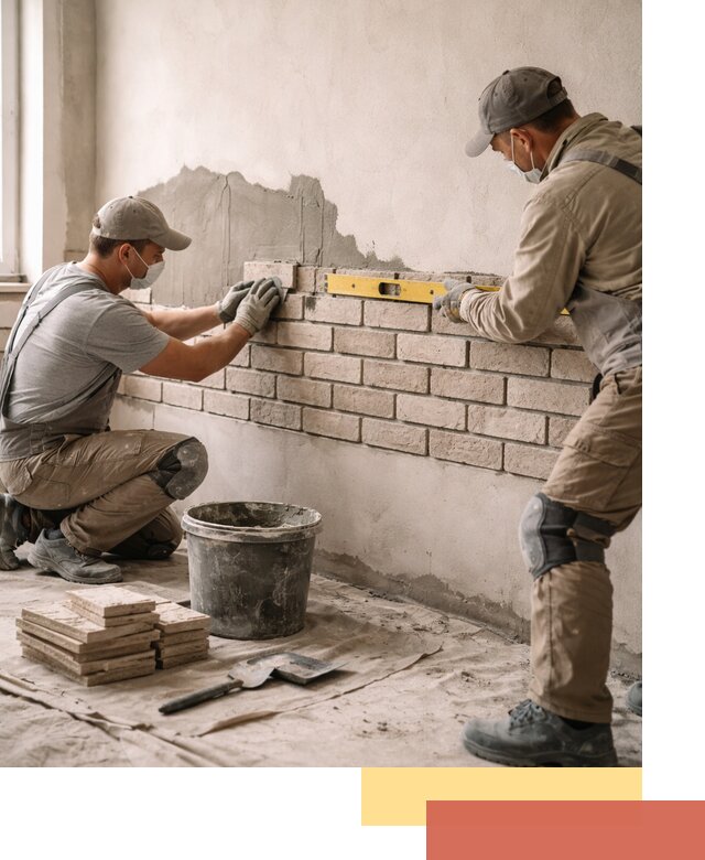 Монтаж декоративного кирпича профессионально в Камне-на-Оби