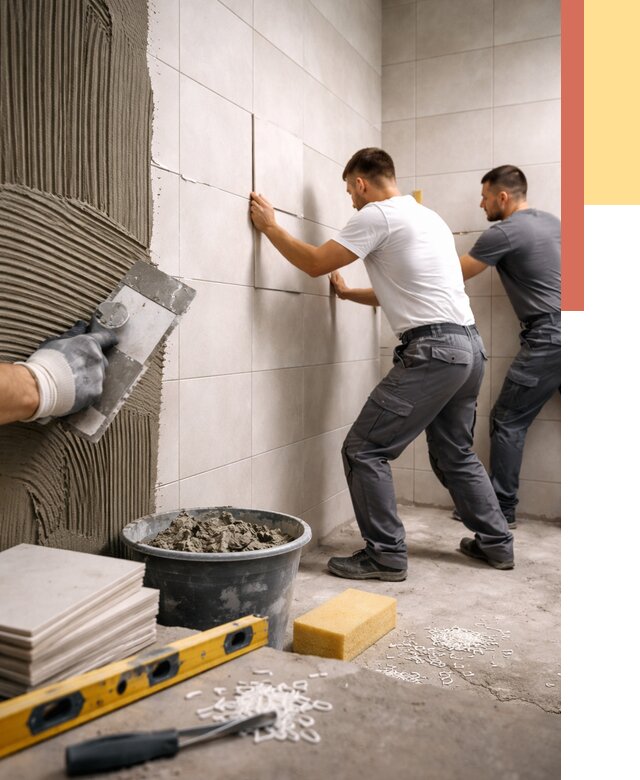 Укладка плитки на стены в Камне-на-Оби от 863 руб. — качественно и недорого | ОТДЕЛОЧНИК-Кно