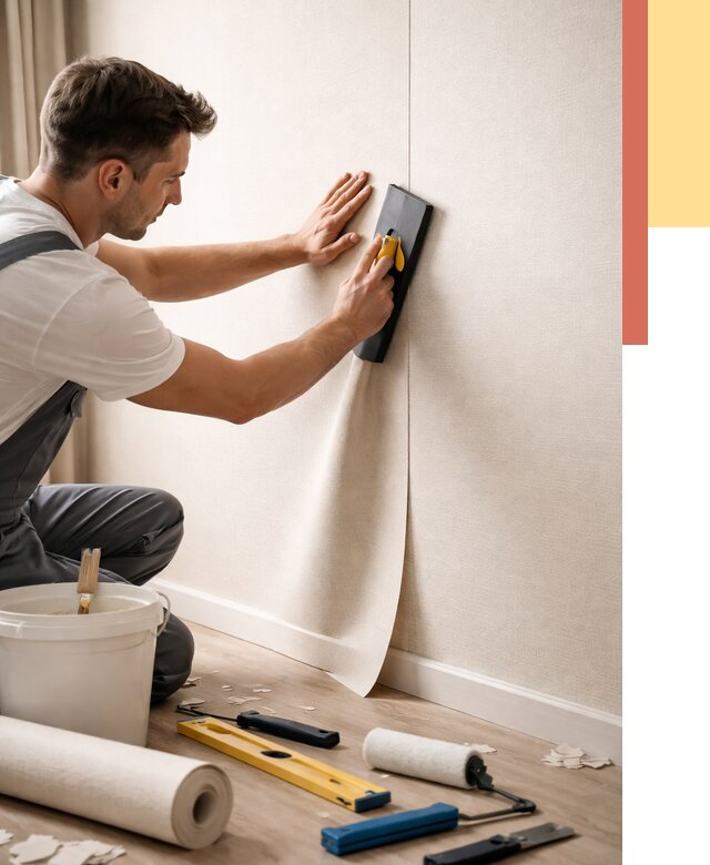 Поклейка виниловых обоев в Камне-на-Оби от 4568 руб. | Быстро и недорого — ОТДЕЛОЧНИК-Кно