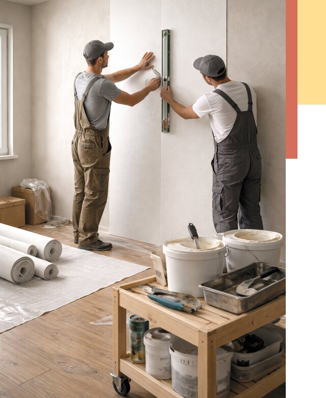 Поклейка стеклообоев в Камне-на-Оби от 6598 руб. за м2 — быстро и недорого | ОТДЕЛОЧНИК-Кно