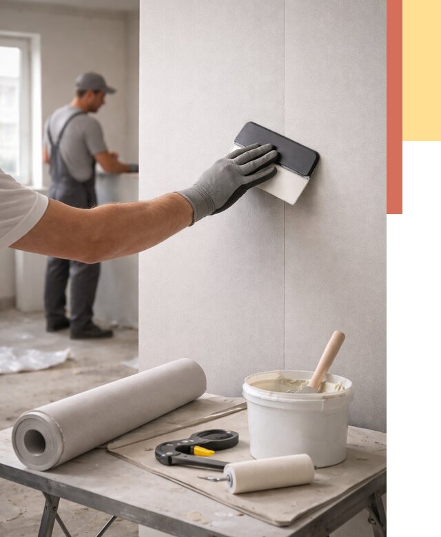 Поклейка обоев под покраску в Камне-на-Оби от 3553 руб. за м2 | ОТДЕЛОЧНИК-Кно