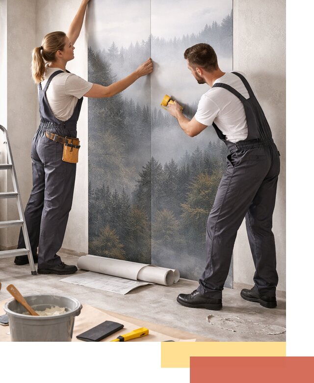 Поклейка фотообоев профессионально в Камне-на-Оби под ключ