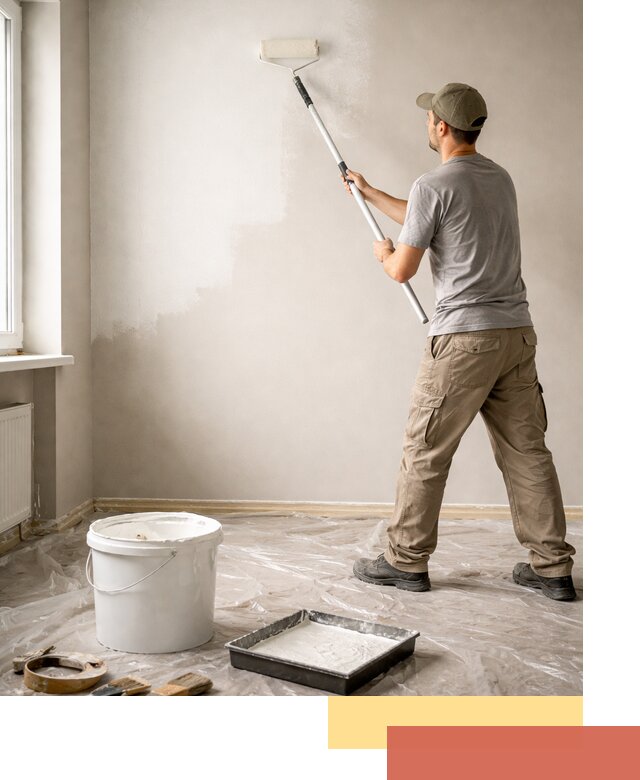 Покраска стен латексной краской в Камне-на-Оби качественно и быстро