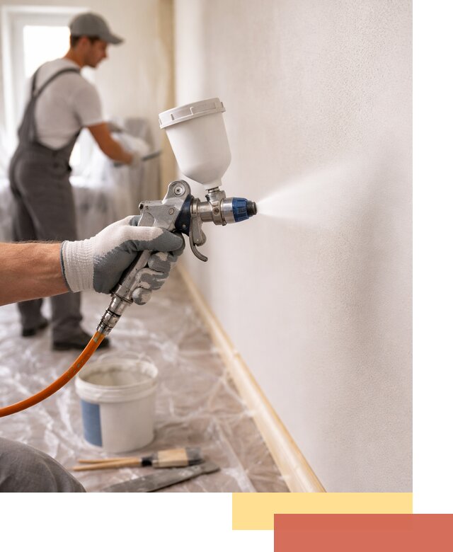 Покраска стен краскопультом в Камне-на-Оби быстро и качественно