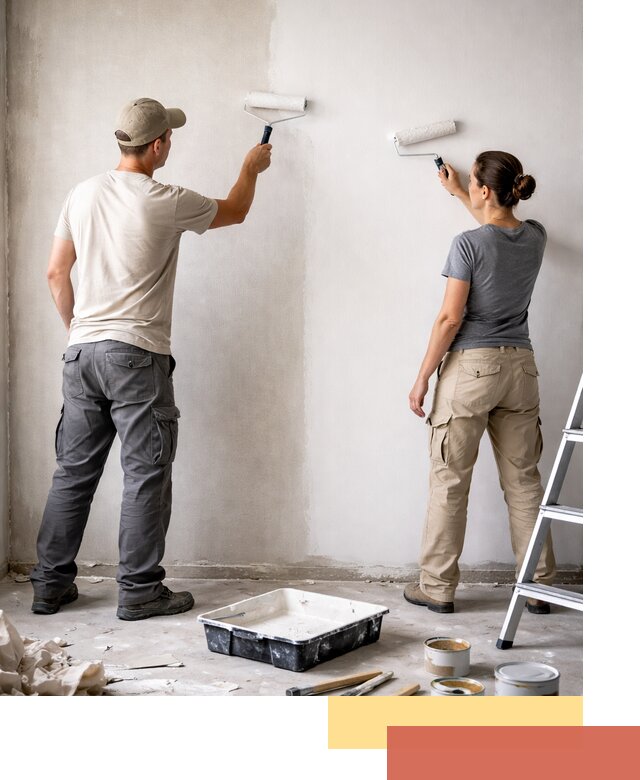 Окраска стен по стеклохолсту в Камне-на-Оби качественно и долговечно