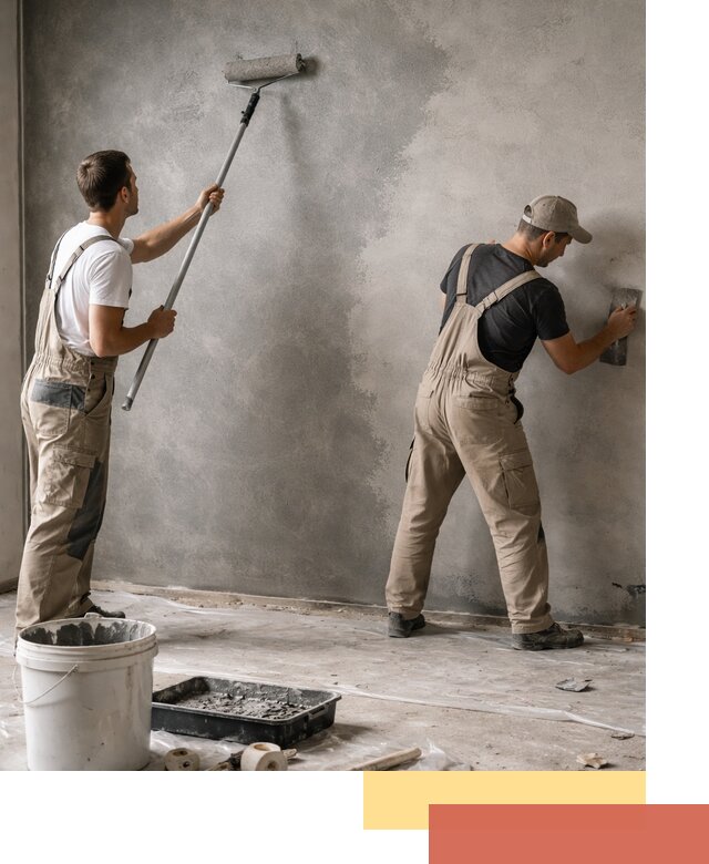 Покраска стен под бетон в Камне-на-Оби профессионально и недорого