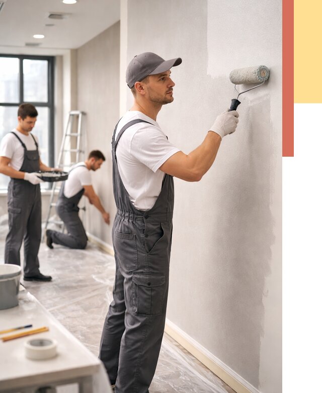 Покраска стен в офисе в Камне-на-Оби от 8628 руб. — быстро и недорого | ОТДЕЛОЧНИК-Кно