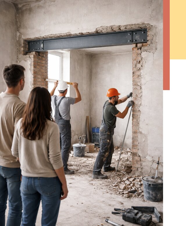 Усиление проема в стене в Камне-на-Оби от 9643 руб. — усиление дверного проема металлоконструкцией | ОТДЕЛОЧНИК-Кно