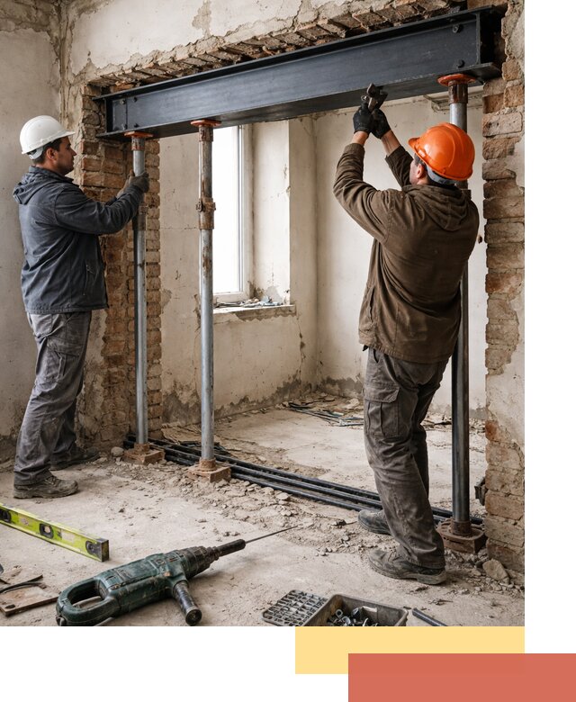 Усиление проема в стене в Камне-на-Оби для расширения и безопасности