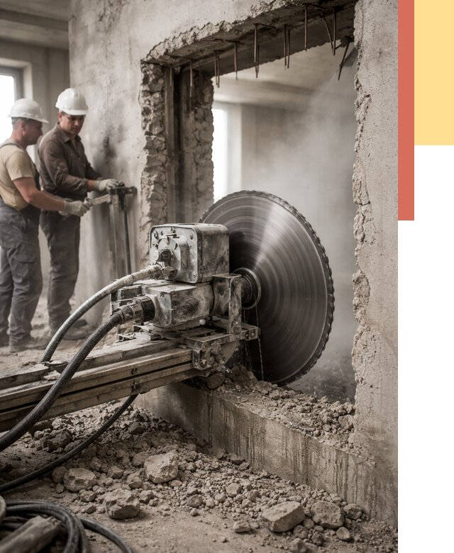 Алмазная резка проемов в Камне-на-Оби от 4568 руб. быстро и недорого | ОТДЕЛОЧНИК-Кно