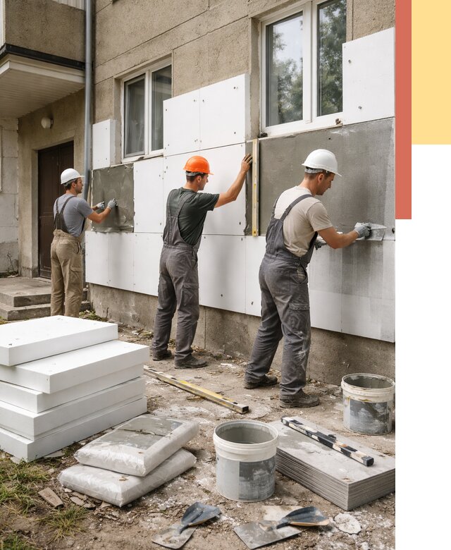 Утепление стен пенопластом в Камне-на-Оби от 1776 руб. — недорого и под ключ | ОТДЕЛОЧНИК-Кно