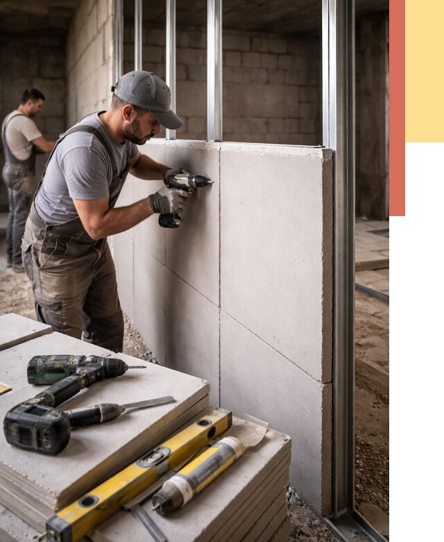 Кладка влагостойких перегородок ПГП в Камне-на-Оби от 1218 руб. под ключ | ОТДЕЛОЧНИК-Кно