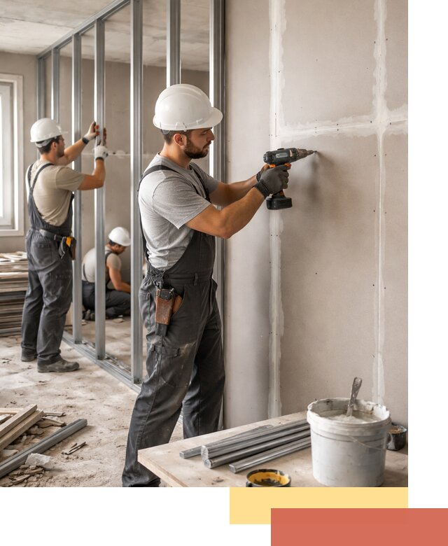 Перегородки из огнестойкого гипсокартона в Камне-на-Оби под ключ