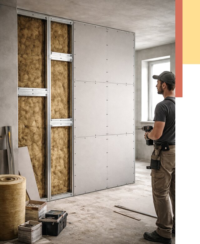 Усиленная перегородка под навеску в Камне-на-Оби от 12992 руб. — монтаж под ключ | ОТДЕЛОЧНИК-Кно