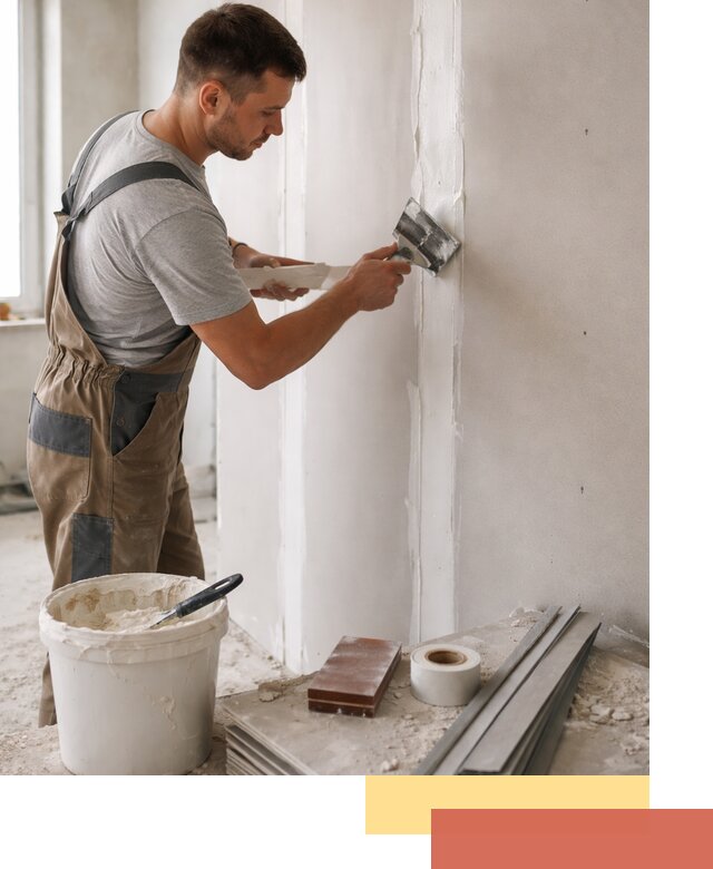 Шпаклевка перегородок из гипсокартона в Камне-на-Оби качественно и быстро