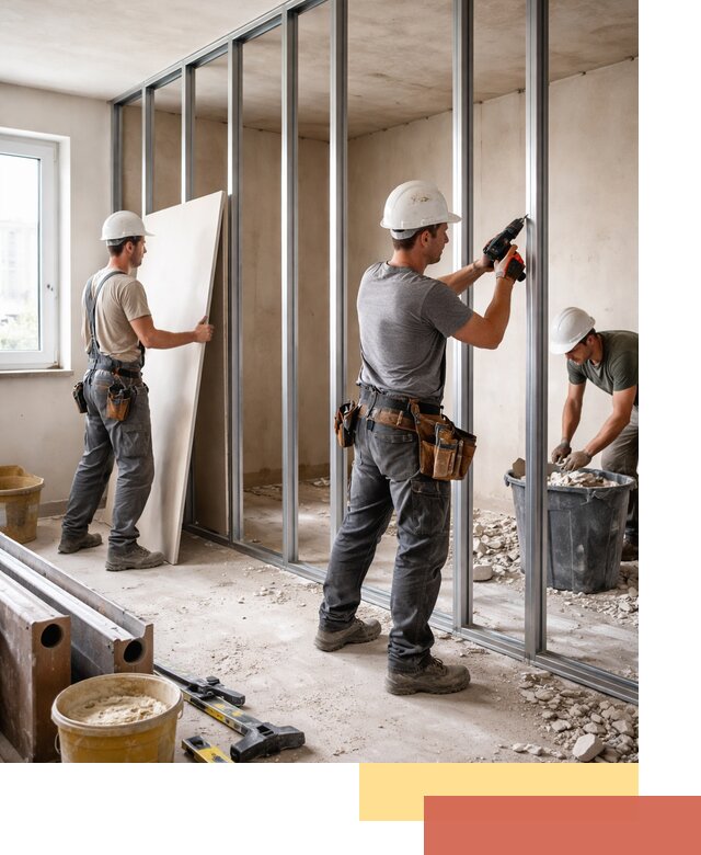 Перенос гипсокартонной перегородки в Камне-на-Оби профессионально и быстро