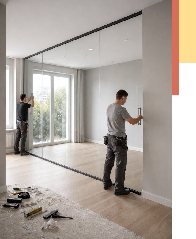 Изготовление стеклянных перегородок в Камне-на-Оби от 12535 руб. под ключ | ОТДЕЛОЧНИК-Кно