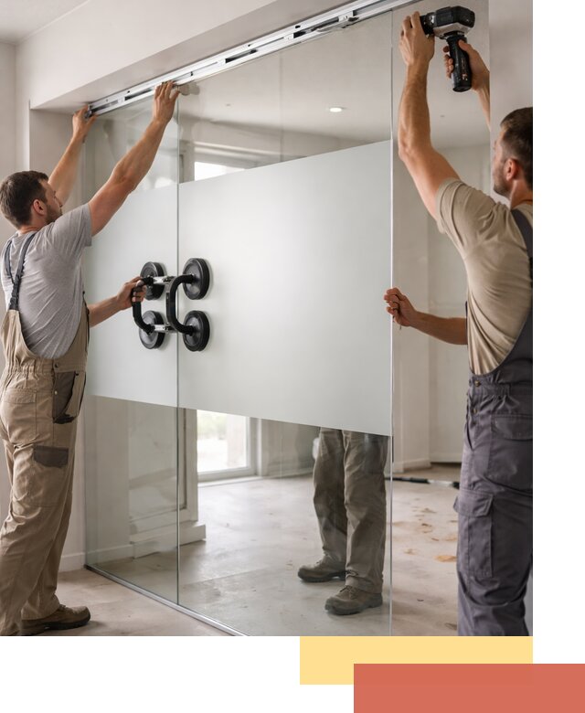 Матовые стеклянные перегородки под ключ в Камне-на-Оби