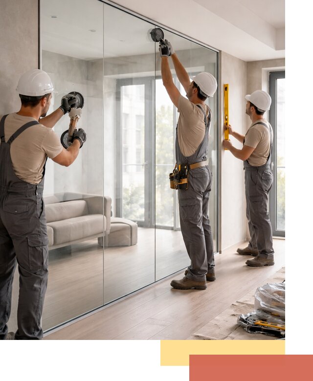 Перегородки из закаленного стекла в Камне-на-Оби для офисов и квартир