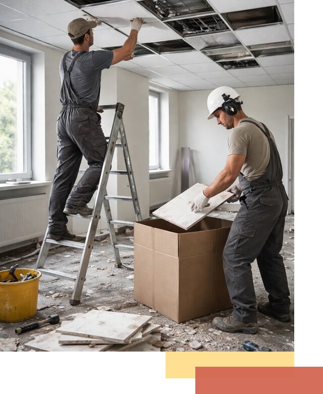 Демонтаж потолочной плитки в Камне-на-Оби быстро и аккуратно