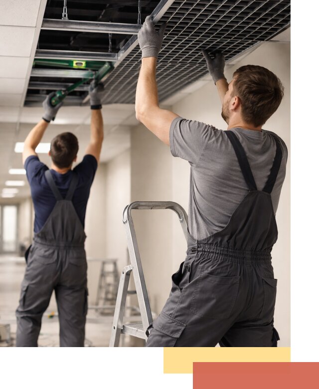 Монтаж потолка Грильято в Камне-на-Оби: установка под ключ качественно