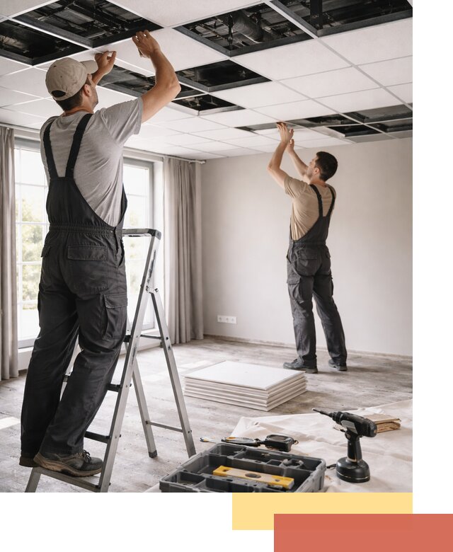 Замена плит подвесного потолка в Камне-на-Оби быстро и качественно