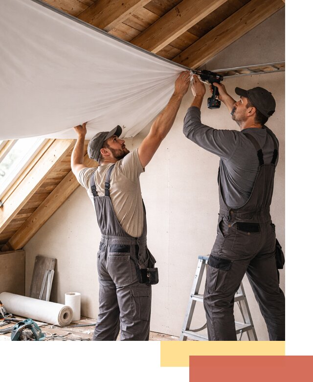 Монтаж натяжного потолка в мансарде в Камне-на-Оби