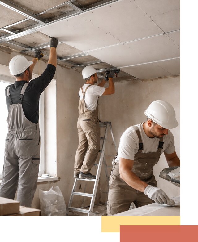 Одноуровневый потолок из гипсокартона в Камне-на-Оби — монтаж и отделка