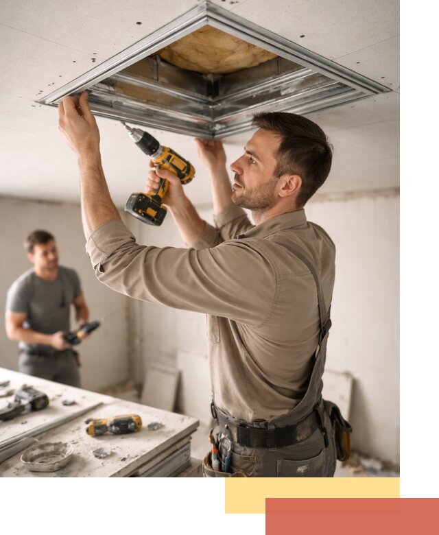 Монтаж люка в потолок из ГКЛ в Камне-на-Оби