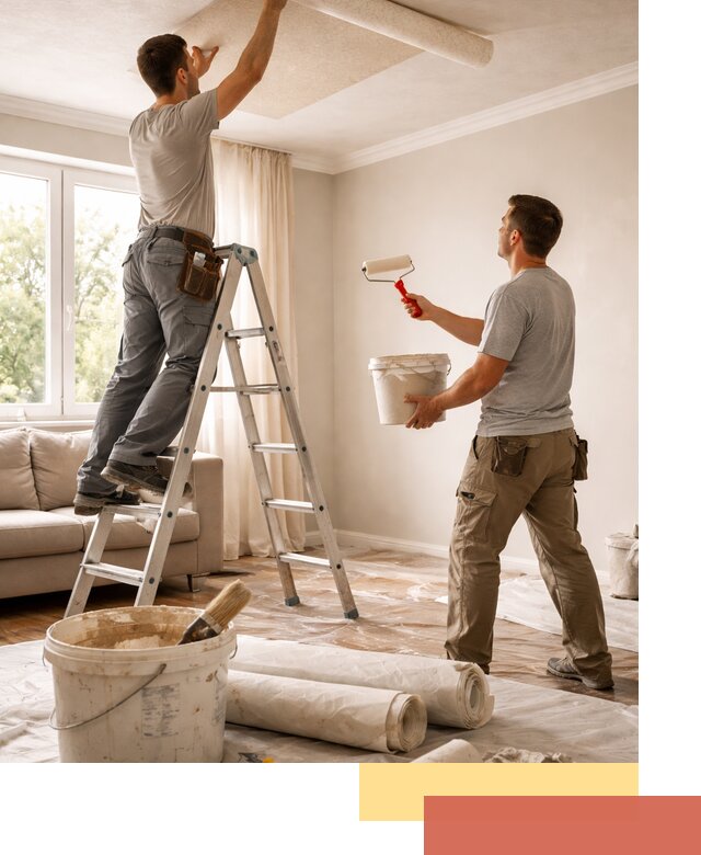 Поклейка обоев на потолок в Камне-на-Оби — качественно и быстро