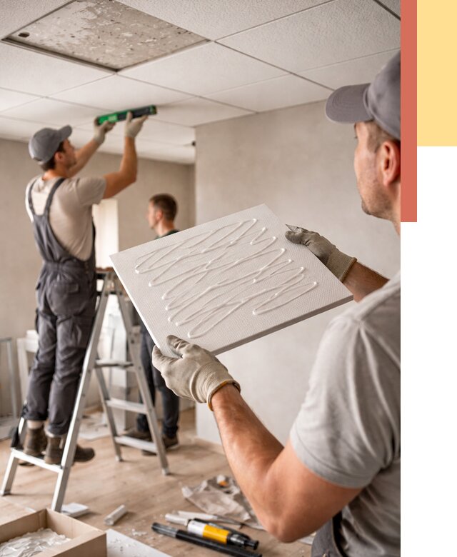 Монтаж потолочной плитки в Камне-на-Оби от 4568 руб. — быстро и недорого | ОТДЕЛОЧНИК-Кно