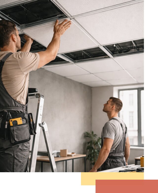 Монтаж потолочной плитки в Камне-на-Оби качественно и в срок