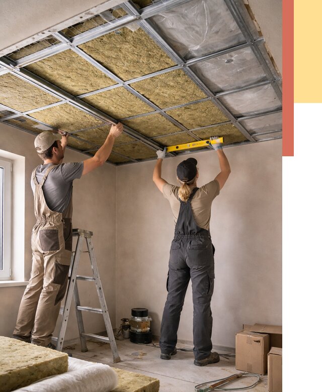 Шумоизоляция потолка в Камне-на-Оби от 1269 руб. под ключ — услуги ОТДЕЛОЧНИК-Кно